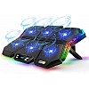 Cosmic Byte Meteoroid RGB Laptop Cooling Pad with 6 Fan Upto 17 inch laptops Black Blue