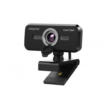 Creative Live! Cam Sync 1080P V2 Full Hd Wide-Angle USB Webcam with Auto Mute and Noise Cancellation for Video Calls,Improved Dual Built-in Mic,Privacy Lens Cap,Universal Tripod Mount,Black-Optical