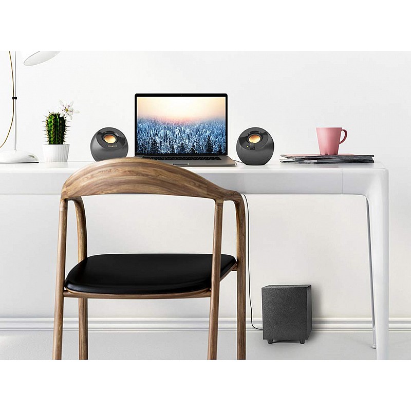 Creative Pebble Plus 2.1 USB-Powered Desktop Speakers with Powerful Down-Firing Subwoofer and Far-Field Drivers, Black