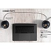 Creative Pebble V2 - Minimalistic 2.0 USB-C Powered Desktop Speakers, 3.5 mm AUX-in Type-A Adapter Cable (Black)