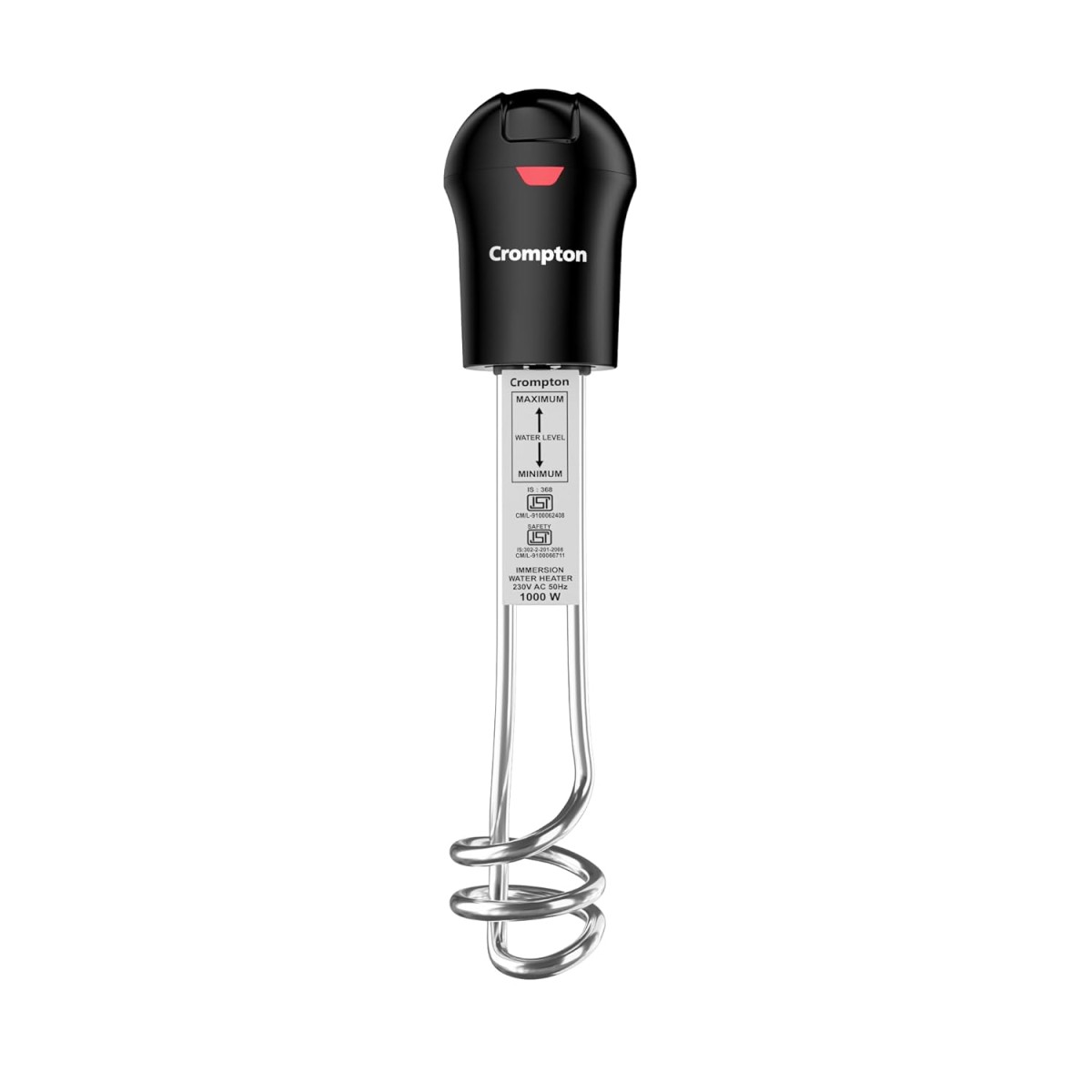 Crompton AIMR-SP15A 1500W Superfast heating Immersion Rod| 100% Shock Proof| IP 68 Protection| Anti-corrosive coating| 2 Yrs Warranty| Energy Saving| Powerful Heating Element| Bucket Hook