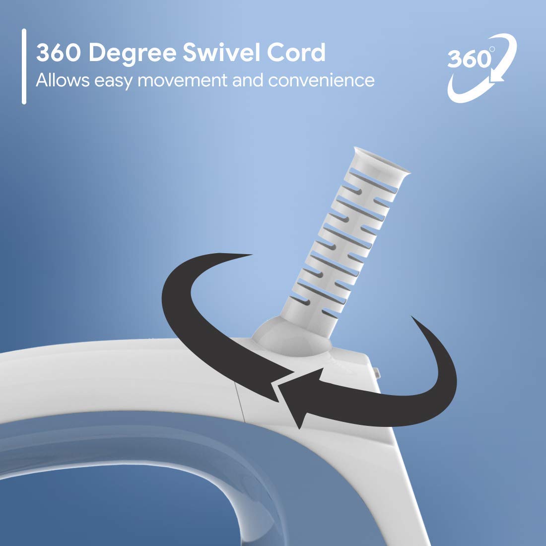 Crompton Brio 1000-Watts Dry Iron with Weilburger Coating (Sky Blue and White)