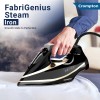 Crompton Fabrigenius 2000 W Steam Iron with 380 ml Water Tank, Upto 40g /min Steam Output and Ceramic Coating Soleplate (Black), 6 Fabric Settings, Large (ACGSI-FABRIGENIUS)