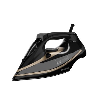 Crompton Fabrigenius 2000 W Steam Iron with 380 ml Water Tank, Upto 40g /min Steam Output and Ceramic Coating Soleplate (Black), 6 Fabric Settings, Large (ACGSI-FABRIGENIUS)