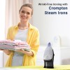 Crompton Fabrigenius 2000 W Steam Iron with 380 ml Water Tank, Upto 40g /min Steam Output and Ceramic Coating Soleplate (Black), 6 Fabric Settings, Large (ACGSI-FABRIGENIUS)