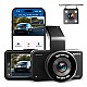 CrossBeats RoadEye 2.0 Dash Camera for Car Front and Rear| 2.7K Resolution 5MP FHD with Night Vision| ADAS 3" LCD Display Dash cam for car 150° Wide Angle| G-Sensor | Loop Emergency Recorder| 256 GB