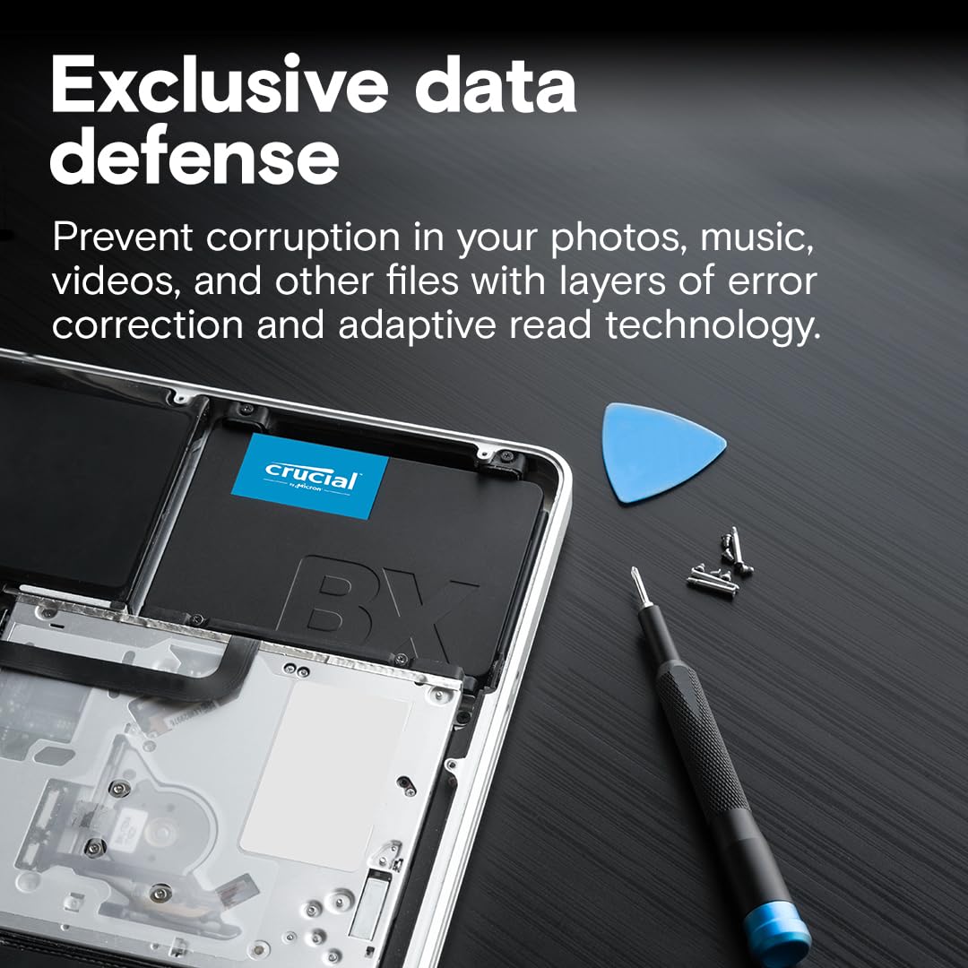 Crucial BX500 480GB 3D NAND SATA 6.35 cm (2.5-inch) SSD (CT480BX500SSD1) Crucial BX500 480GB 3D NAND SATA 6.35 cm (2.5-inch) SSD (CT480BX500SSD1)