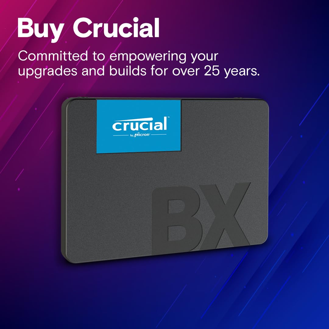 Crucial BX500 480GB 3D NAND SATA 6.35 cm (2.5-inch) SSD (CT480BX500SSD1) Crucial BX500 480GB 3D NAND SATA 6.35 cm (2.5-inch) SSD (CT480BX500SSD1)