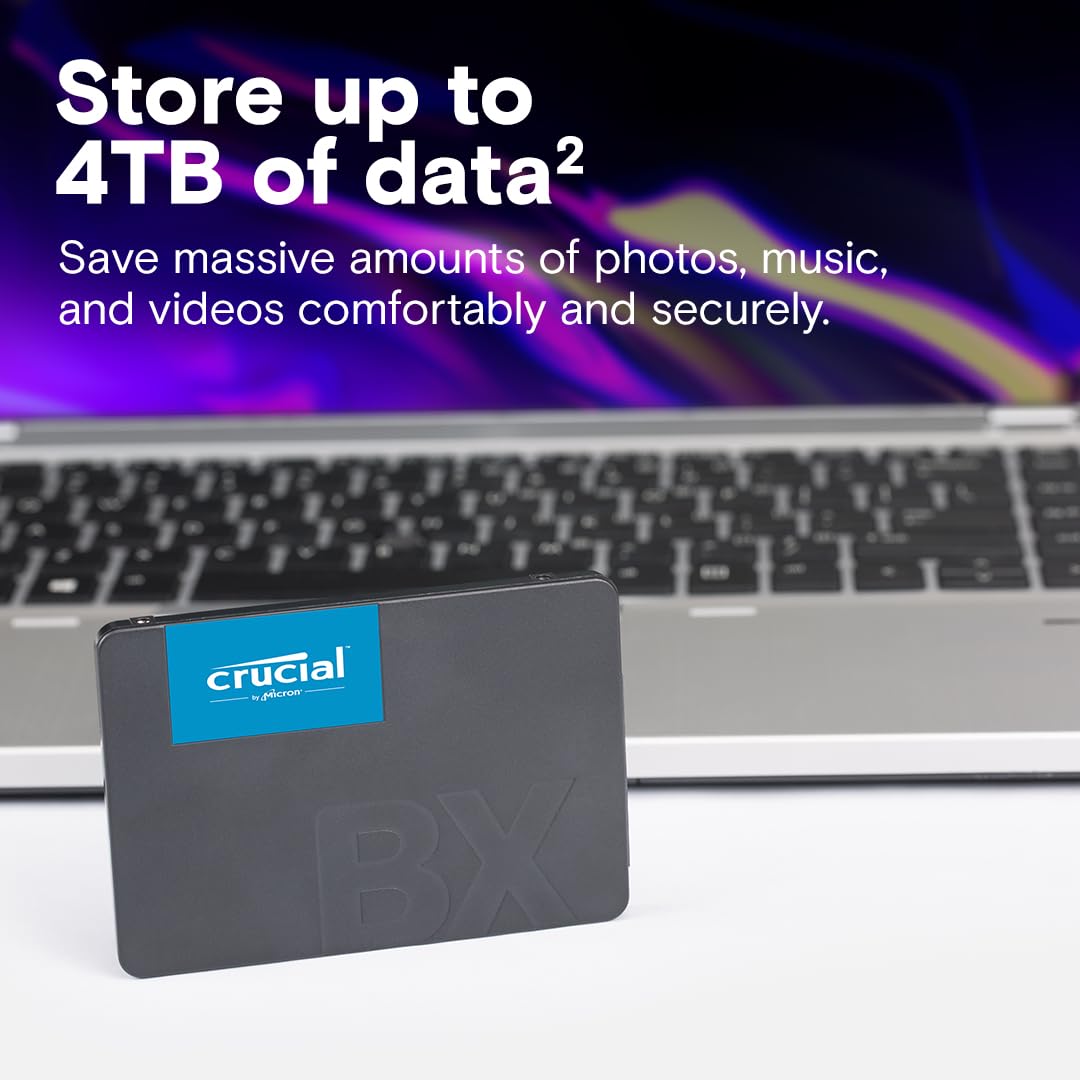 Crucial BX500 480GB 3D NAND SATA 6.35 cm (2.5-inch) SSD (CT480BX500SSD1) Crucial BX500 480GB 3D NAND SATA 6.35 cm (2.5-inch) SSD (CT480BX500SSD1)
