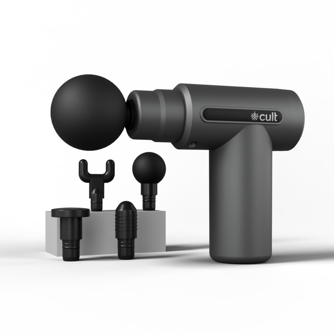 Cult Volt Silicone Massage Gun, 3000mAh Battery, 6-Speed intensity, Silicone Round Head, Full Body Gun Massager.