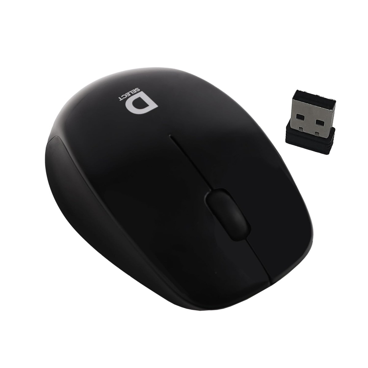 D SELECT Wireless Mouse DS320-Black with USB Type A Connector, 1200DPi, Lightweight | Marketed by Dell