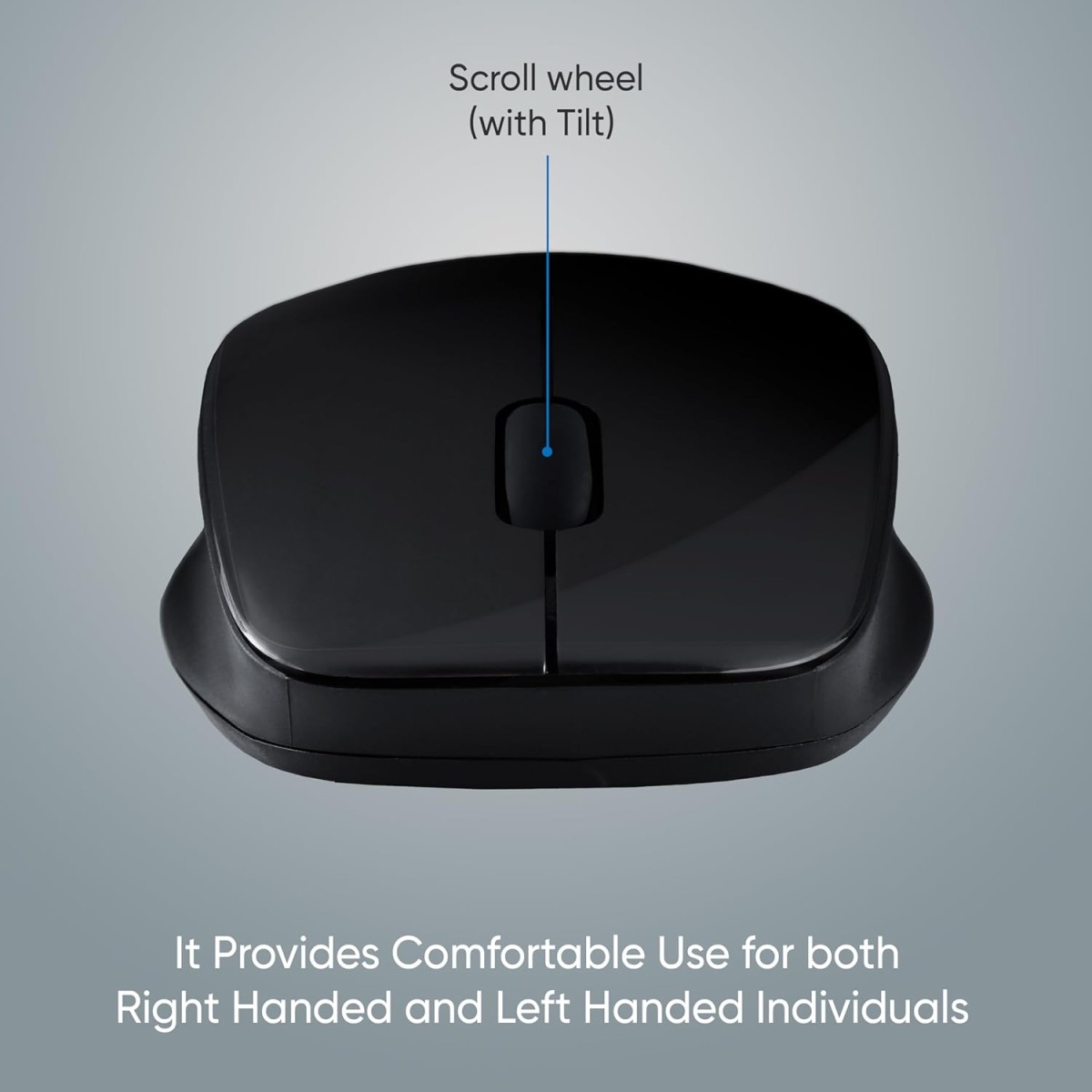 D SELECT Wireless Mouse DS320-Black with USB Type A Connector, 1200DPi, Lightweight | Marketed by Dell