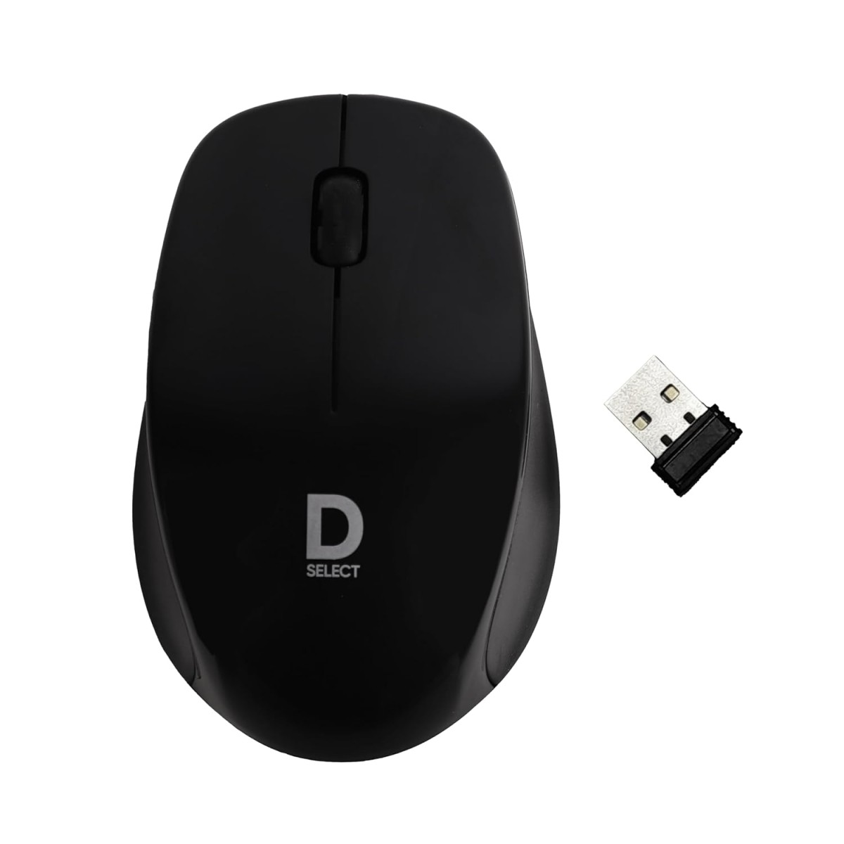 D SELECT Wireless Mouse DS320-Black with USB Type A Connector, 1200DPi, Lightweight | Marketed by Dell