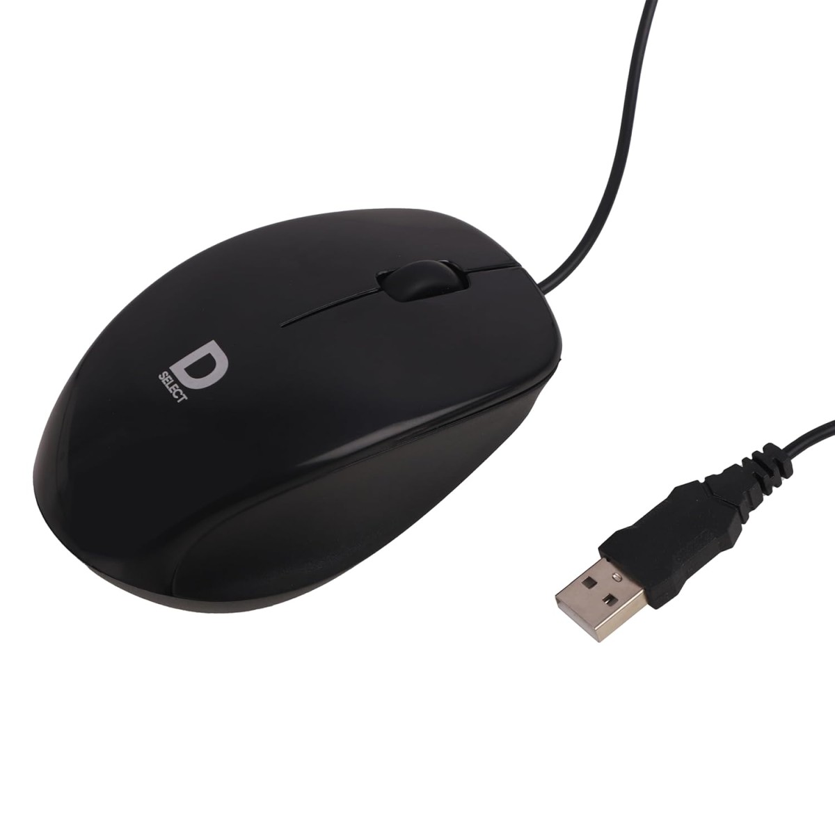 D SELECT Wireless Mouse DS320-Black with USB Type A Connector, 1200DPi, Lightweight | Marketed by Dell