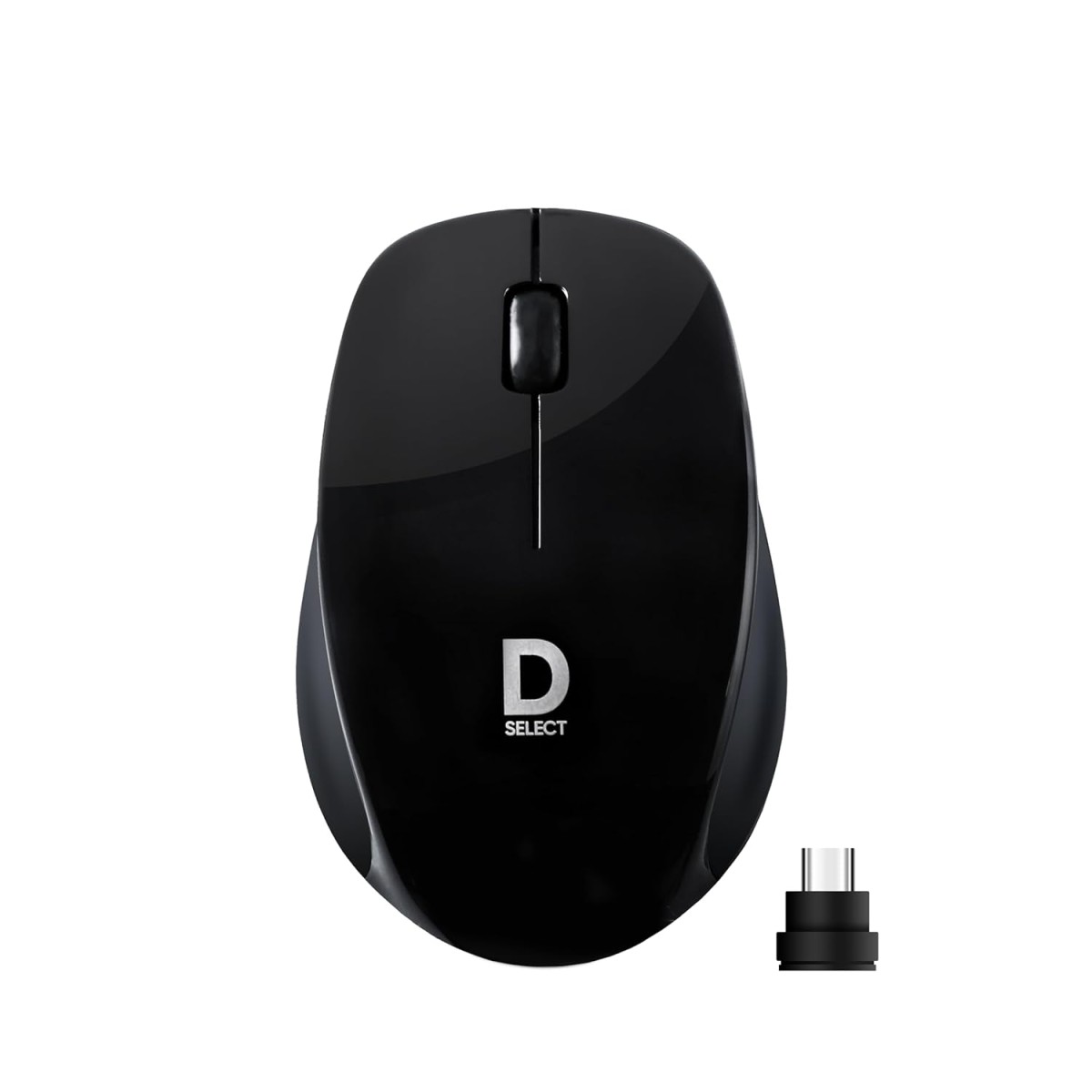 D SELECT Wireless Mouse DS320-Black with USB Type A Connector, 1200DPi, Lightweight | Marketed by Dell