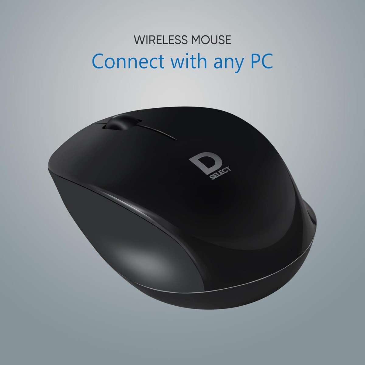 D SELECT Wireless Mouse DS320-Black with USB Type A Connector, 1200DPi, Lightweight | Marketed by Dell