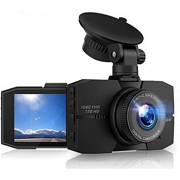 DC02 Dash Cam Front and Rear Full HD Dual  Camera for Cars with 3 Inches(7.6cm) Screen Night Vision 170° Loop Recording Parking Mode