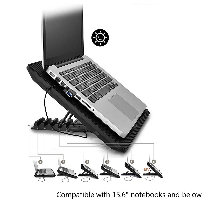 Deepcool U Pal Notebook Cooling Pad Unique U-Shaped Design