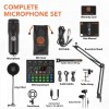 DIGIMORE Condenser Mic for Singing with V8 Sound Card | Condenser Microphone Kit | Voice Changer | Studio Recording Equipments Full Set, Voice Recorder Mic, Karaoke, Gaming, Podcast & Lecture (D-430)