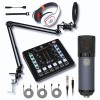 DIGIMORE Condenser Microphone Kit with Studio Headphones, Live Sound Card, Boom Arm Stand, Shock Mount and Pop Filter Ideal for Recording, Starmaker Singing, Live Streaming and Podcast Setup (D-440)