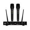 DIGIMORE D-310 Dual UHF Wireless Microphone System | 60 Channels | 500ft Range | Metal Body | Cardioid Pickup | UHF Connectivity | 6.35mm Output | for Singing, Live Events, Church, DJ & Karaoke DIGIMORE D-310 Dual UHF Wireless Microphone System | 60 Channels | 500ft Range | Metal Body | Cardioid Pickup | UHF Connectivity | 6.35mm Output | for Singing, Live Events, Church, DJ & Karaoke