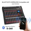 DIGIMORE Professional 8 Channel Mixer | 8 XLR + 6.35MM Input Ports | USB MP3 & BT Support | 48V Phantom Power | Delay & Repeat FX | Stereo Output | Headphone, Aux, EFF Outs (D-260)