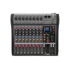 DIGIMORE Professional 8 Channel Mixer | 8 XLR + 6.35MM Input Ports | USB MP3 & BT Support | 48V Phantom Power | Delay & Repeat FX | Stereo Output | Headphone, Aux, EFF Outs (D-260)