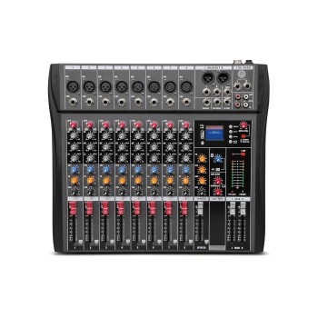 DIGIMORE Professional 8 Channel Mixer | 8 XLR + 6.35MM Input Ports | USB MP3 & BT Support | 48V Phantom Power | Delay & Repeat FX | Stereo Output | Headphone, Aux, EFF Outs (D-260) DIGIMORE Professional 8 Channel Mixer | 8 XLR + 6.35MM Input Ports | USB MP3 & BT Support | 48V Phantom Power | Delay & Repeat FX | Stereo Output | Headphone, Aux, EFF Outs (D-260)