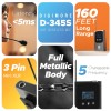 DIGIMORE Wireless Headset Mic | 3-Pin Mini XLR Mic | 12Hrs Battery | 160Ft Range | Type-C | 2400MHz Frequency | Heavy Metal & Glass Body | Ideal for Fitness, Churches, Classrooms (D-345S)