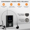 DIGIMORE Wireless Headset Mic | 3-Pin Mini XLR Mic | 12Hrs Battery | 160Ft Range | Type-C | 2400MHz Frequency | Heavy Metal & Glass Body | Ideal for Fitness, Churches, Classrooms (D-345S)