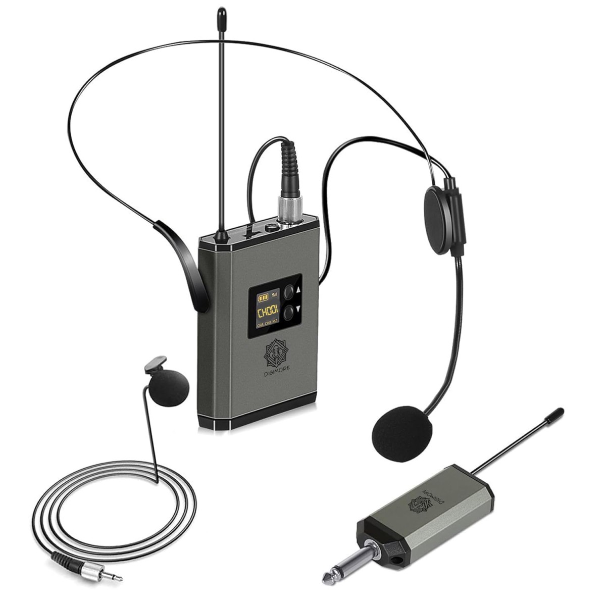 DIGIMORE Wireless Headset Microphone Mic | 150ft Range | 2400 MHz Frequency | 5Hrs Battery | Ideal for Stage Performances, Wedding, DJ, Party, Speech, Vlogging (D-345) DIGIMORE Wireless Headset Microphone Mic | 150ft Range | 2400 MHz Frequency | 5Hrs Battery | Ideal for Stage Performances, Wedding, DJ, Party, Speech, Vlogging (D-345)