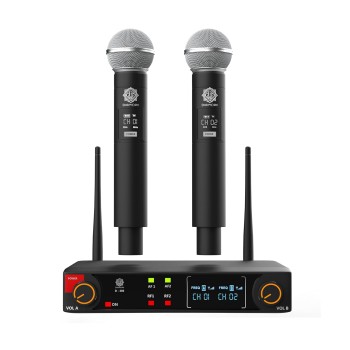DIGIMORE Wireless Microphone System | 197ft Range | Balanced XLR Outs | 8Hrs Battery Life | Type-C Charging | 2400 MHz Frequency | Perfect for Churches, Singing, Karaoke & Live Shows (D-305 HH) DIGIMORE Wireless Microphone System | 197ft Range | Balanced XLR Outs | 8Hrs Battery Life | Type-C Charging | 2400 MHz Frequency | Perfect for Churches, Singing, Karaoke & Live Shows (D-305 HH)