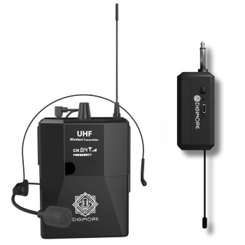 DIGIMORE Wireless Microphone System | Cordless Microphone with Headset Mic | 2400 MHz Mic Ideal for Karaoke, Conference, Stage Performances, Wedding, DJ, Party, Speech (D-341) DIGIMORE Wireless Microphone System | Cordless Microphone with Headset Mic | 2400 MHz Mic Ideal for Karaoke, Conference, Stage Performances, Wedding, DJ, Party, Speech (D-341)