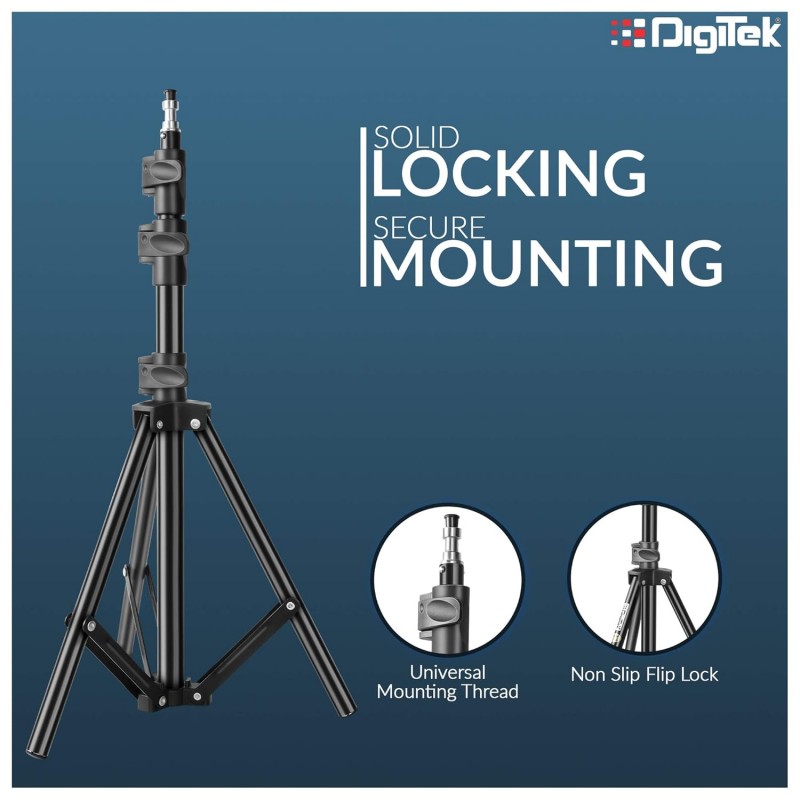 DIGITEK® (DLS-006FT) Lightweight & Portable Aluminum Alloy Light Stand for Ring Light, Reflector, Flash Units, Diffuser, Portrait, Softbox, Studio Lighting & More Ideal for Outdoor & Indoor Shoots DIGITEK® (DLS-006FT) Lightweight & Portable Aluminum Alloy Light Stand for Ring Light, Reflector, Flash Units, Diffuser, Portrait, Softbox, Studio Lighting & More Ideal for Outdoor & Indoor Shoots