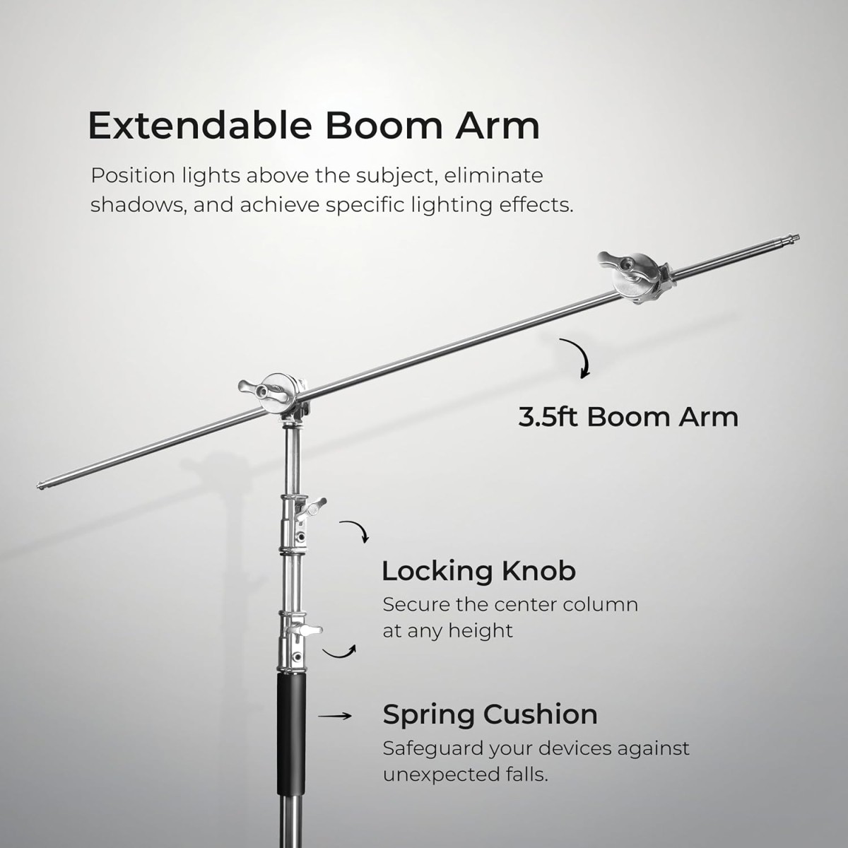 DIGITEK® (DLS-006FT) Lightweight & Portable Aluminum Alloy Light Stand for Ring Light, Reflector, Flash Units, Diffuser, Portrait, Softbox, Studio Lighting & More Ideal for Outdoor & Indoor Shoots