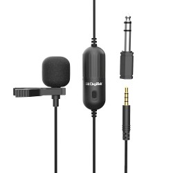 DIGITEK  (DM 01) Lavalier Condenser Microphone with Battery & 20ft Audio Cable for Smartphones 