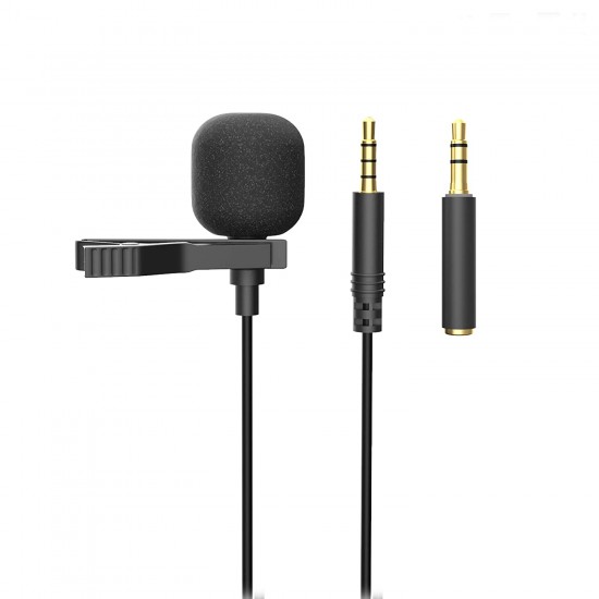 DIGITEK  (DM 01) Lavalier Condenser Microphone with Battery & 20ft Audio Cable for Smartphones 