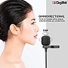 DIGITEK  (DM 01) Lavalier Condenser Microphone with Battery & 20ft Audio Cable for Smartphones 