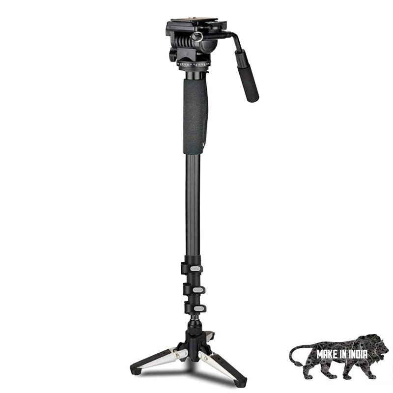 DIGITEK (DMP 60N) Professional Monopod with 4 Extendable Sections & Dual Mount Thread Adapter (1/4inch and 3/8inch), Load Upto: 5 kgs, Max. Operating Height: 157 CM (Black) DIGITEK (DMP 60N) Professional Monopod with 4 Extendable Sections & Dual Mount Thread Adapter (1/4inch and 3/8inch), Load Upto: 5 kgs, Max. Operating Height: 157 CM (Black)