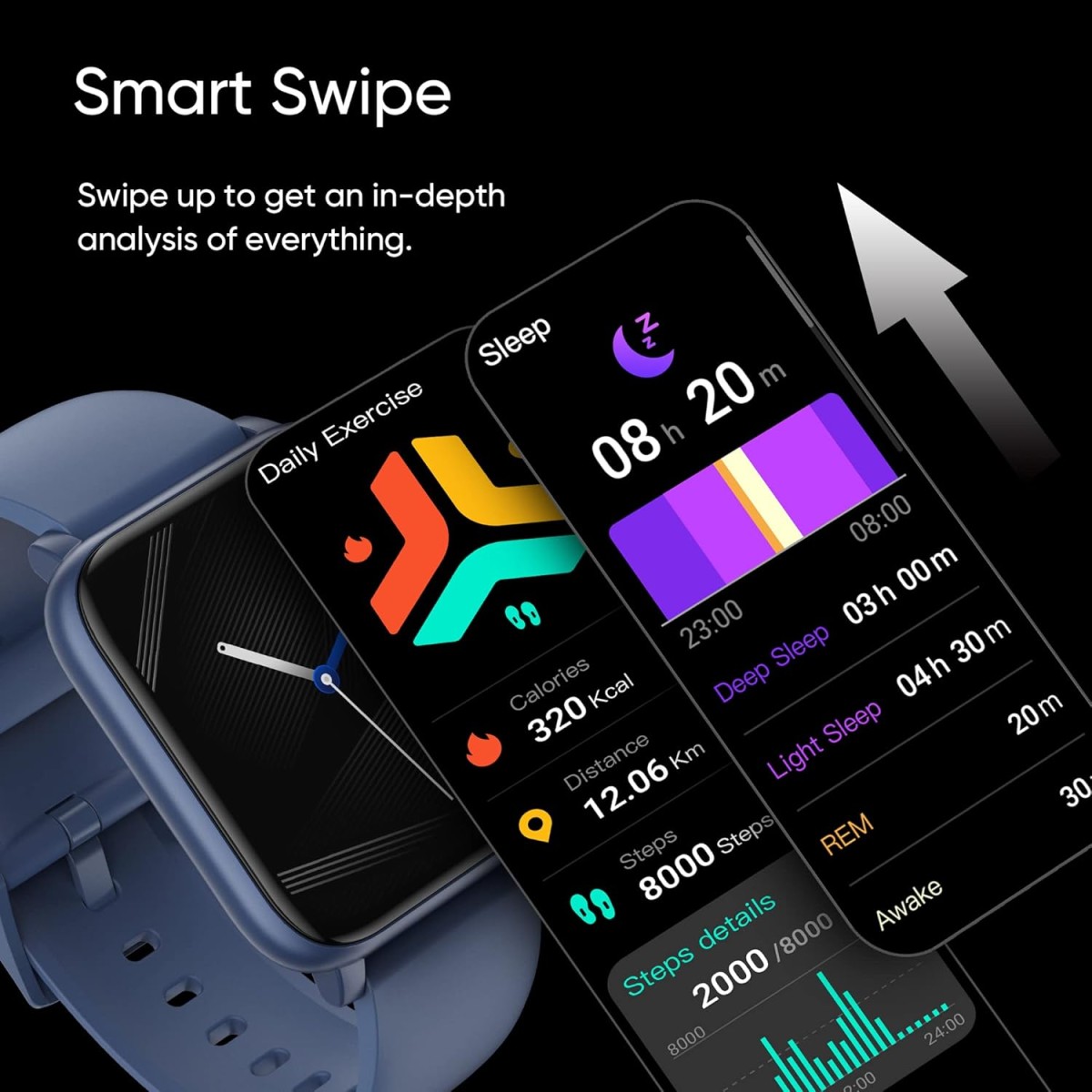 DIZO Watch D2 Power (by realme TechLife) –Large 1.91" Superlight, Single Chipset Bluetooth Calling Smartwatch with Smart Swipe, 150 +Stylish Watch Faces and 10 Day Battery (Ocean Blue) DIZO Watch D2 Power (by realme TechLife) –Large 1.91" Superlight, Single Chipset Bluetooth Calling Smartwatch with Smart Swipe, 150 +Stylish Watch Faces and 10 Day Battery (Ocean Blue)