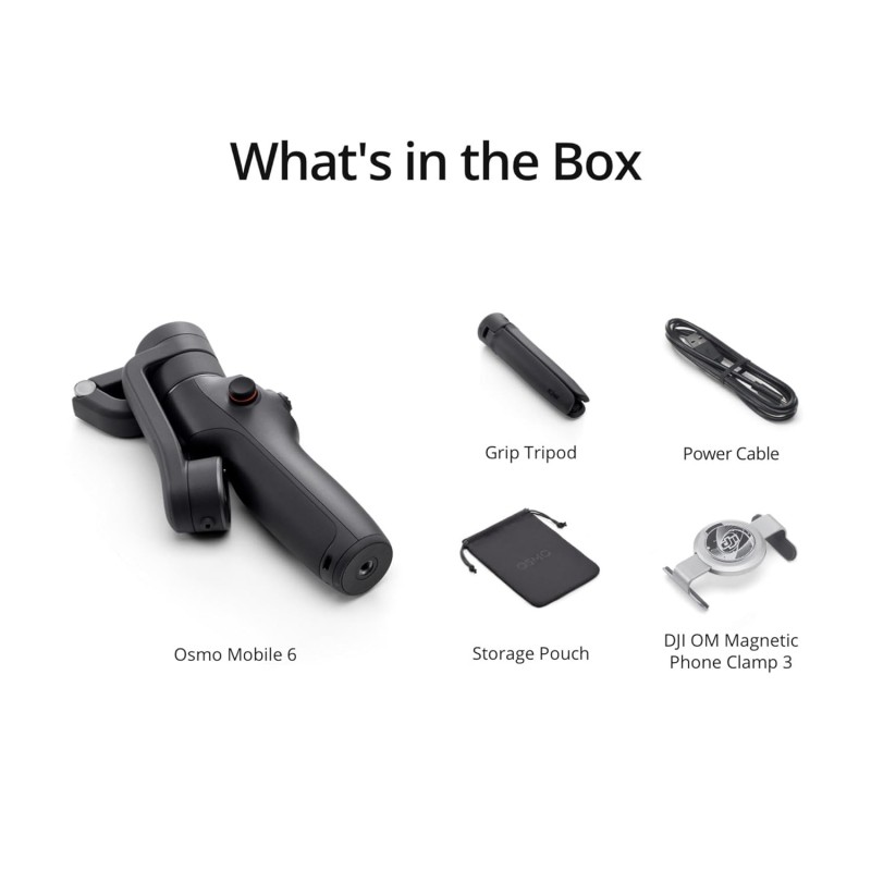 DJI OSMO Mobile 6 Smartphone Gimbal Stabilizer, 3-Axis Phone Gimbal, Built-in Extension Rod, Portable and Foldable for Android & iPhone, Vlogging Stabilizer, YouTube, Instagram Reel Video, (Black) DJI OSMO Mobile 6 Smartphone Gimbal Stabilizer, 3-Axis Phone Gimbal, Built-in Extension Rod, Portable and Foldable for Android & iPhone, Vlogging Stabilizer, YouTube, Instagram Reel Video, (Black)