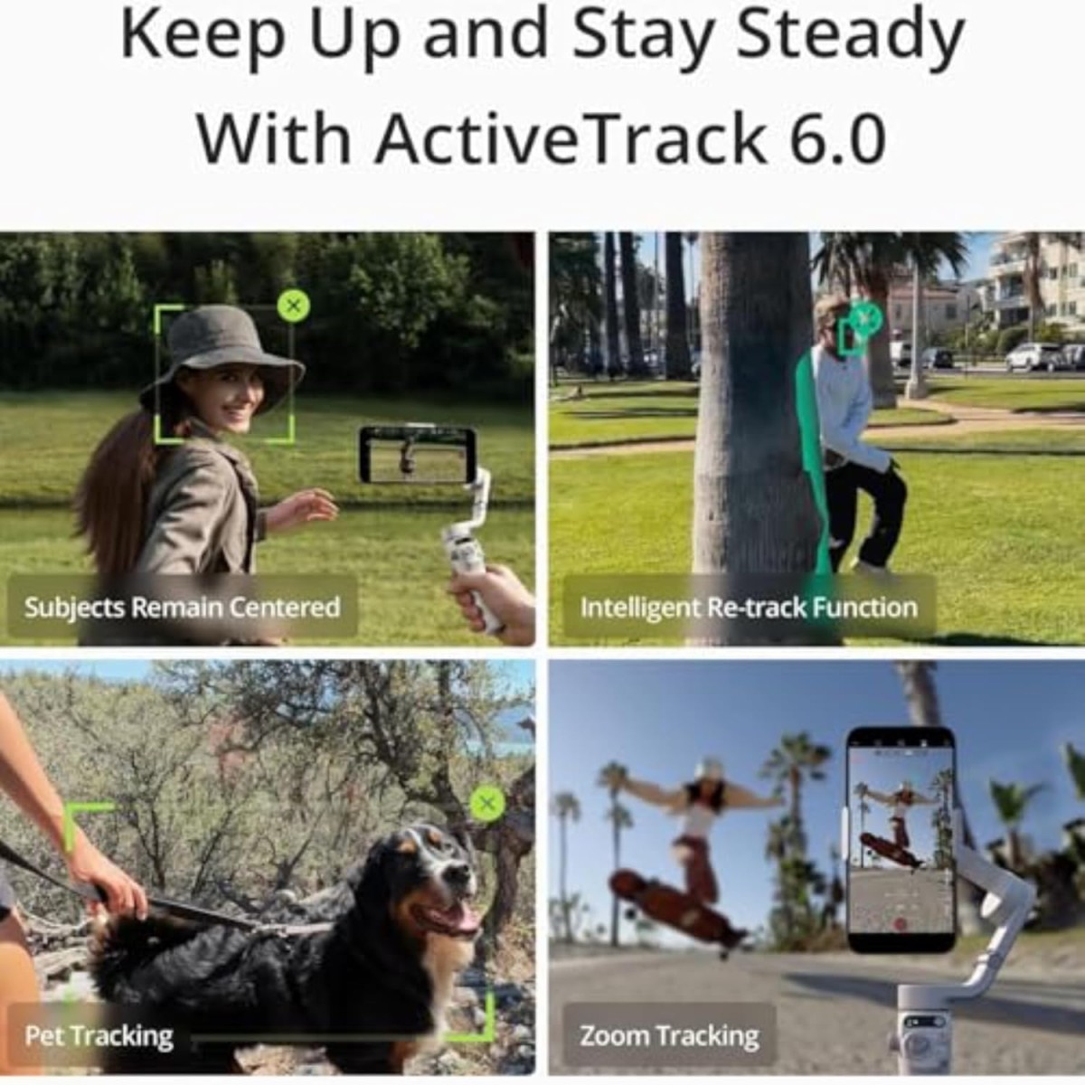 DJI Osmo Mobile 6, 3-Axis Phone Gimbal, Object Tracking, Built-in Extension Rod, Portable and Foldable, Gimbal Stabilizer for iPhone, Android, YouTube TikTok Video, Platinum Gray