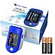 DR VAKU® Pulse Oximeter Fingertip LED Screen, Blood Oxygen Saturation Monitor Fingertip, Blood Oxygen Meter Finger Oximeter Finger with Pulse, O2 Monitor - Blue