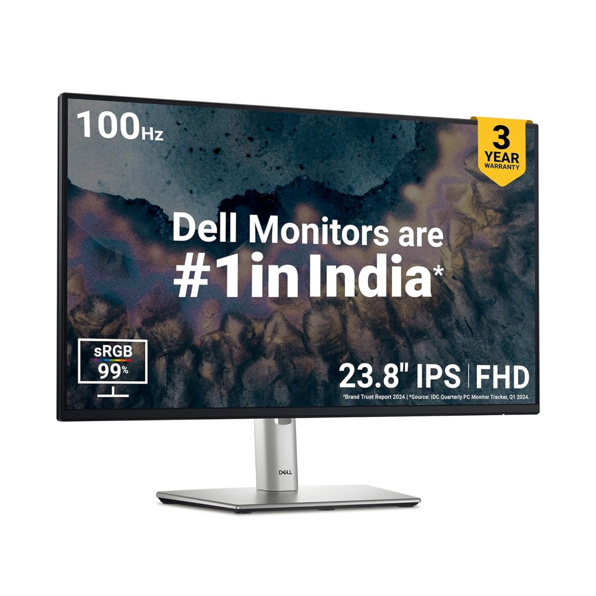 Dell 24 inch P2425H Monitor IPS FHD|100Hz| 99% sRGB | 250 cd/m2 (Typical) 5ms| 1500:1 Contrast Ratio| 5X USB 3.2 Gen1 1x HDMI 1.4 1xDP 1xVGA| Height Tilt Swivel Pivot |USB-C Downstream | Flicker Free Dell 24 inch P2425H Monitor IPS FHD|100Hz| 99% sRGB | 250 cd/m2 (Typical) 5ms| 1500:1 Contrast Ratio| 5X USB 3.2 Gen1 1x HDMI 1.4 1xDP 1xVGA| Height Tilt Swivel Pivot |USB-C Downstream | Flicker Free