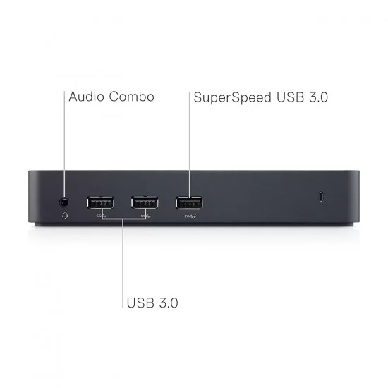 Dell D3100 USB 3.0 Ultra HD Triple Video Docking Station Black