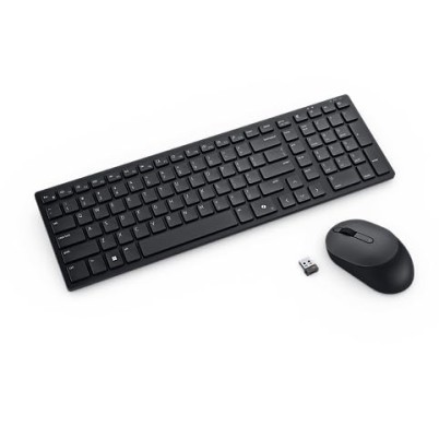 Dell KM555 Silent Keyboard and Mouse, UK QWERTY Layout, Wireless Combo with Silent Keys and Mouse Click, Long Lasting Battery, Black Dell KM555 Silent Keyboard and Mouse, UK QWERTY Layout, Wireless Combo with Silent Keys and Mouse Click, Long Lasting Battery, Black