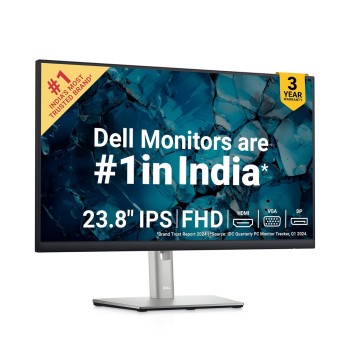 Dell-P2422H 24" (60.96 cm) FHD Monitor, IPS Panel, Low BlueLight Technology, 3-Sided Bezelless, Brightness 250 cd/m2, HDMI, VGA, DP & USB Ports, Pivot(Rotation), Swivel, Tilt & HAS, AMD FreeSync Dell-P2422H 24" (60.96 cm) FHD Monitor, IPS Panel, Low BlueLight Technology, 3-Sided Bezelless, Brightness 250 cd/m2, HDMI, VGA, DP & USB Ports, Pivot(Rotation), Swivel, Tilt & HAS, AMD FreeSync