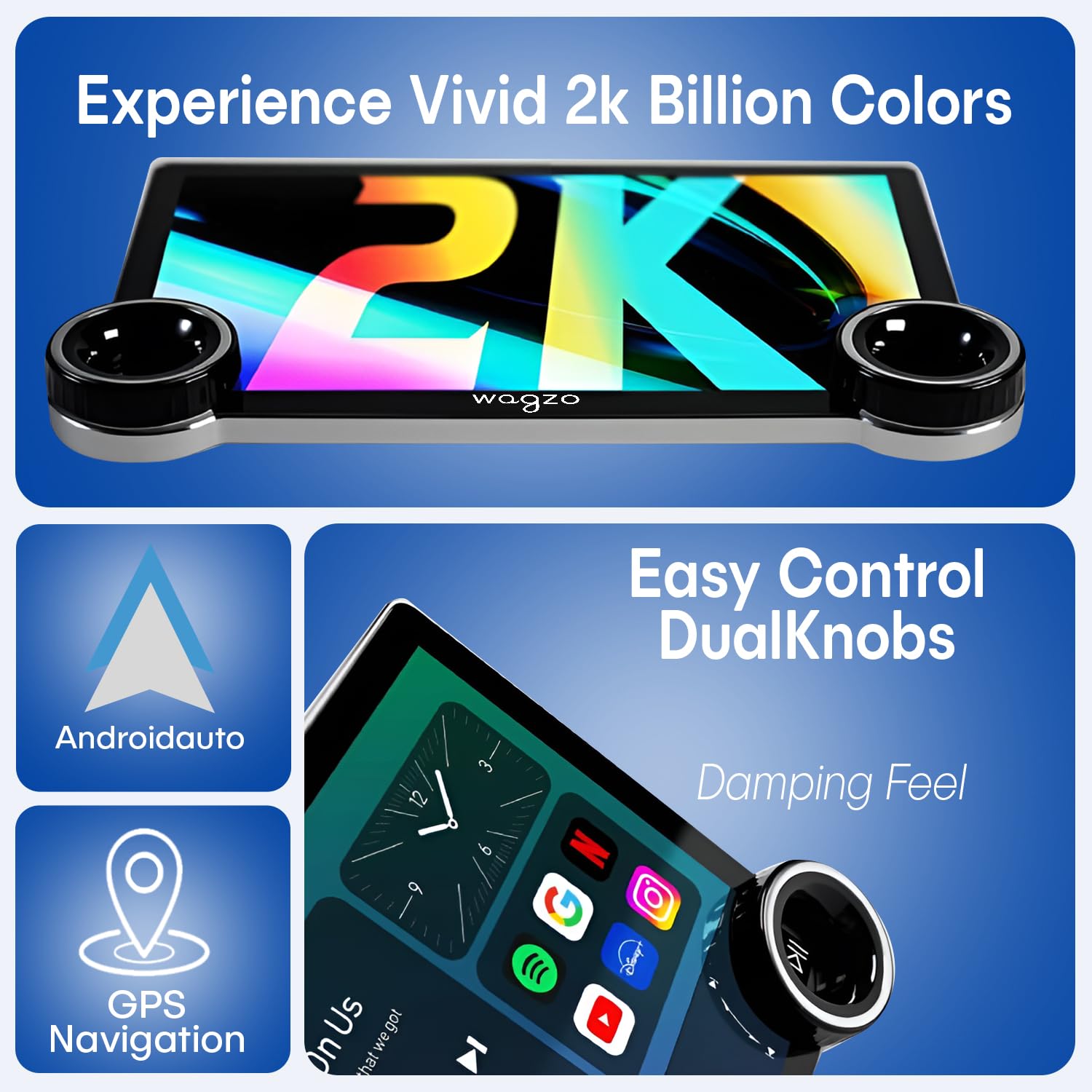 Diamond 2K Car Android System Touch Screen 4GB+64GB|4 Core|Wireless ...