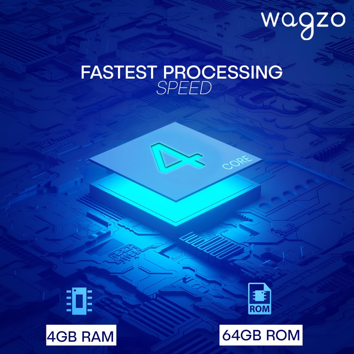 Diamond 2K Car Android System Touch Screen 4GB+64GB|4 Core|Wireless Carplay Adapter & Android Auto | Car Stereo |Universal All Cars| Including AHD Rear View Camera| 1+1 Years Warranty | WAD-06