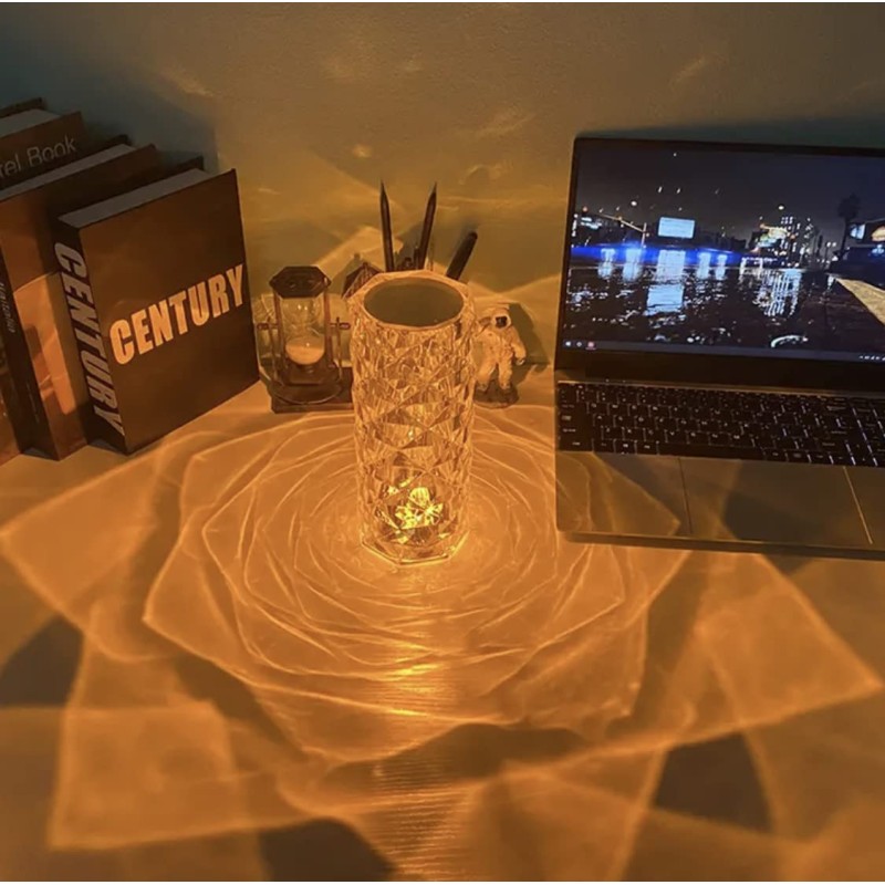 Airtree Diamond Touch Dimmable LED Desk Lamp - Acrylic USB 3Colors Night Light Black-White-Yellow Airtree Diamond Touch Dimmable LED Desk Lamp - Acrylic USB 3Colors Night Light Black-White-Yellow